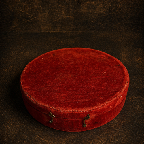 Vintage Red Velvet Presentation / Jewellery Storage Box