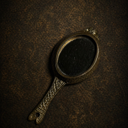 Vintage Brass Pocket Mirror