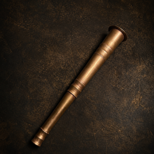 Vintage Brass Chilam | Traditional Handcrafted Smoking Collectible | Rustic Heritage Piece