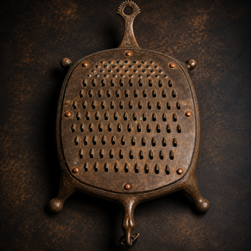 Rare Vintage Handcrafted Brass Grater / Kasni (Kaddukas) – Traditional Kitchen Tool