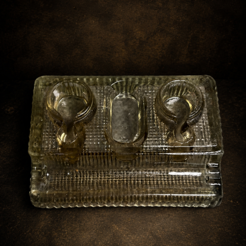 Vintage Pressed Glass Desk / Vanity Organiser – Decorative Collectible Piece