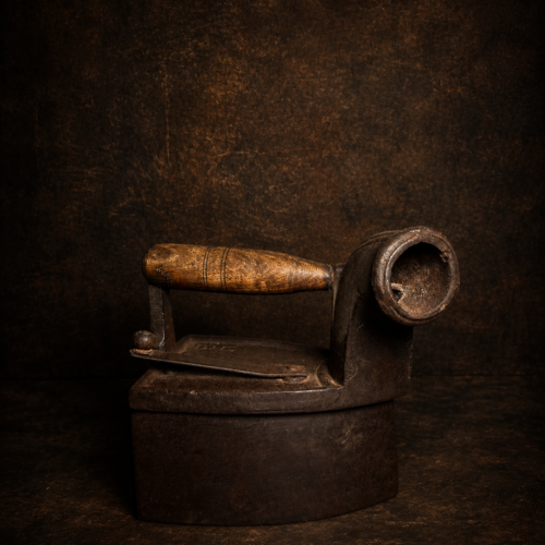 Vintage Coal Iron / Antique Charcoal Press Iron (100+ Years Old)
