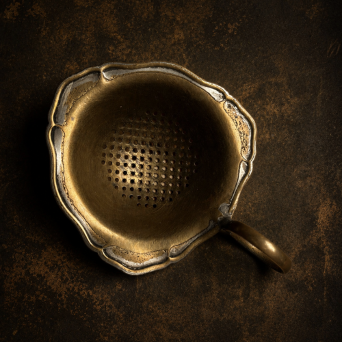 Vintage Brass Tea Strainer / Bar Tea Infuser