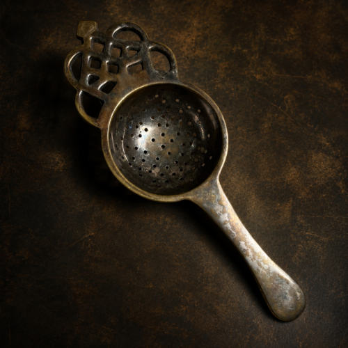 Vintage brass beautiful tea strainer