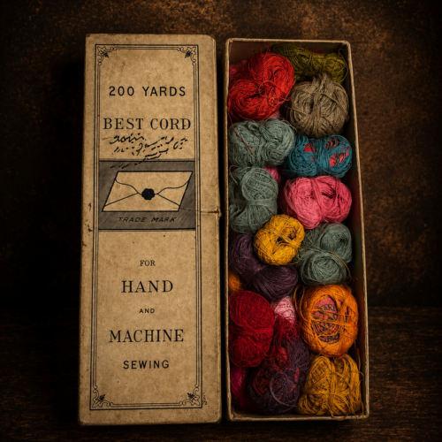 Vintage Sewing Thread Box – 200 Yards Best Cord (Original with Threads)