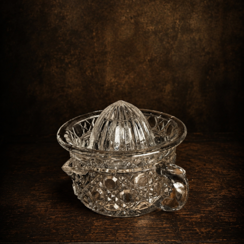 Vintage Pressed Glass Citrus Juicer / Lemon Squeezer