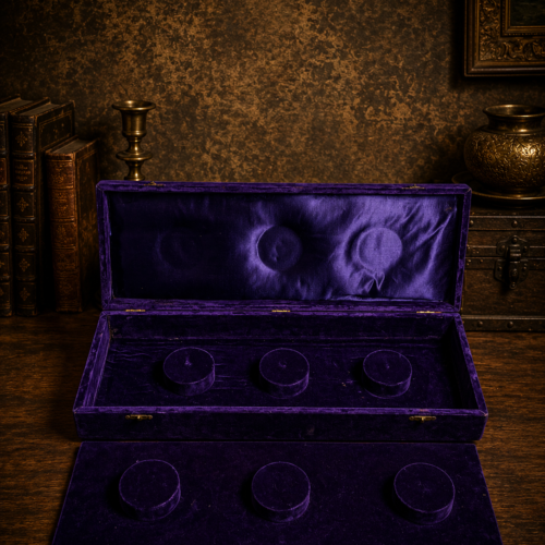 Vintage Velvet Bangle Presentation Box with Original Wrapper (100+ Years Old)