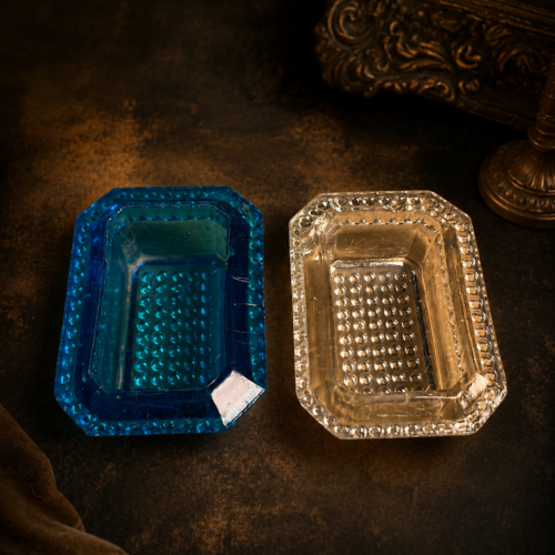 Vintage Glass Butter Mold / Jelly Mold Set – Pair