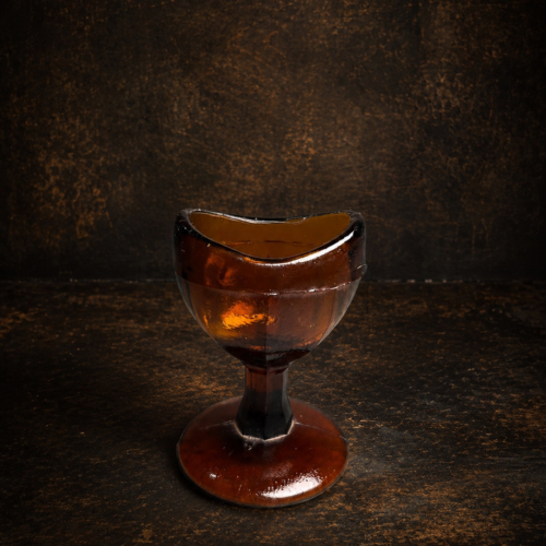Rare Vintage Amber Glass Eye Medicine Cup / Surma Utility Cup