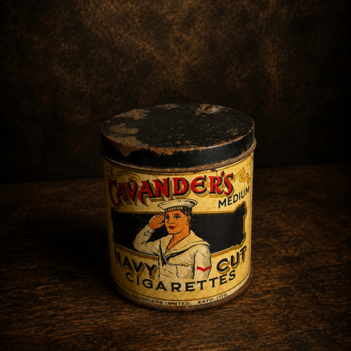 Original Vintage Cavanders Navy Cut Cigarettes Advertising Tin