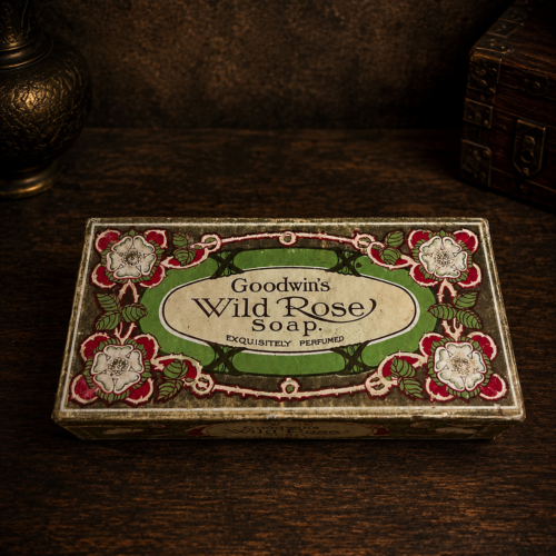 Original Vintage Goodwin's Wild Rose Soap Box