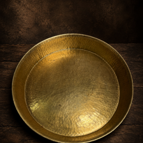 Vintage brass beautiful hammered parat