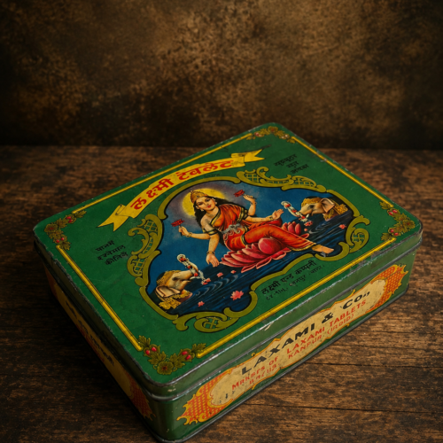 Vintage Laxami Tablets Tin Storage Box | Original Lithographed Advertising Tin Box