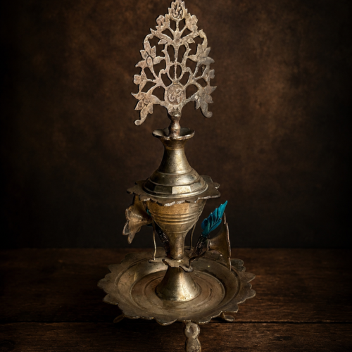 Vintage Brass Silver Polished Surma Dani / Sindoor Dani | Handcrafted Traditional Vanity Container