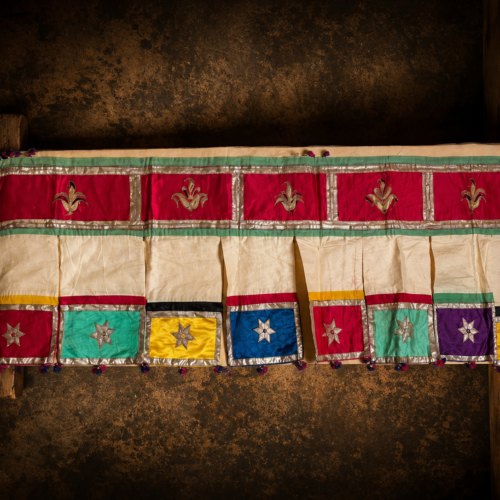 100+ Years Old Antique Handmade Bandarwal with Real Silver Work