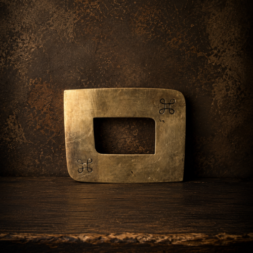 Vintage brass Needles box