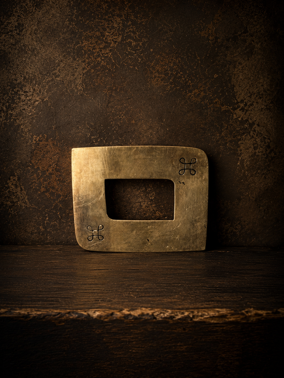 Vintage brass Needles box