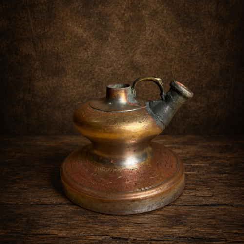 Vintage brass hookah base pot