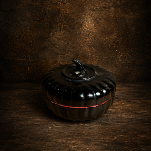 Antique Burmese Black & Red Lacquer Box
