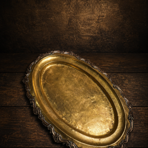 Vintage brass beautiful large size tray
