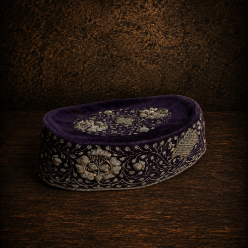 Vintage Real Silver Hand Work Traditional Cap