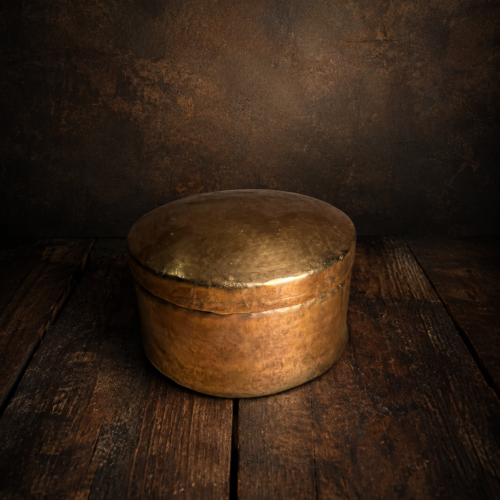 Vintage brass hammered hand made box
