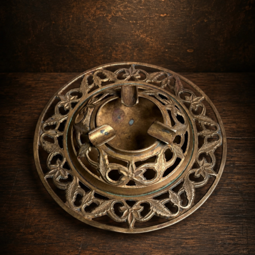 Vintage brass beautiful hand carving jaali cutting ash tray