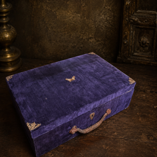 Vintage Royal blue Velvet Multi-Layer Jewellery Box