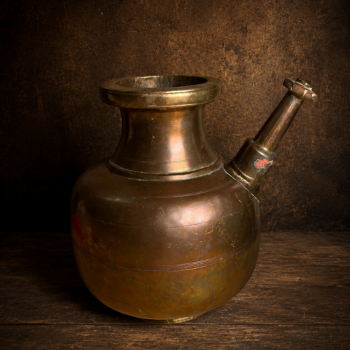 Vintage brass raam jhara (holly water pot)