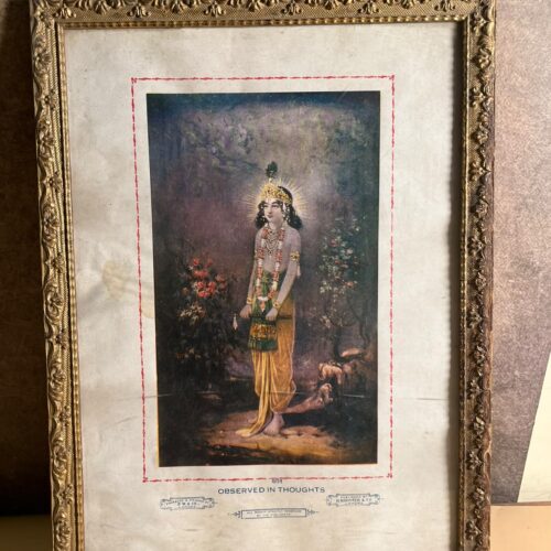 Vintage Lord Krishna Print – Observed in Thoughts | F.W. & Co. & H. Minister & Co., Lahore