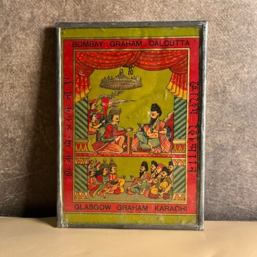 Rare Antique Graham Glasgow Textile Bale Label – Bombay, Calcutta & Karachi | Indian Mythological Pictorial Trade Label