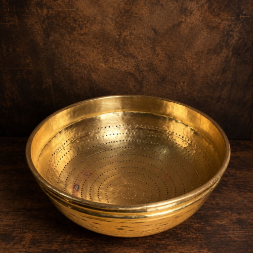 Vintage brass large size strainer
