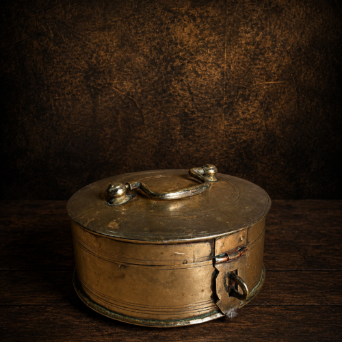 Vintage brass white polished paan daan