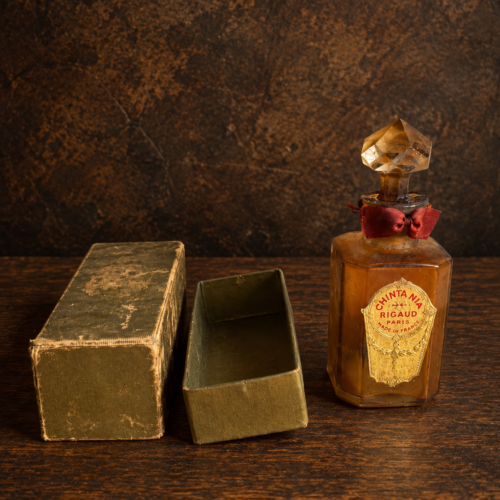 Rare Vintage Rigaud Paris “Chinta Nya” French Perfume Bottle with Period Box