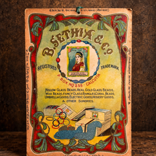 Rare Vintage “B. Sethia & Co.” Advertising Poster | Calcutta Trade Display | Made in Japan