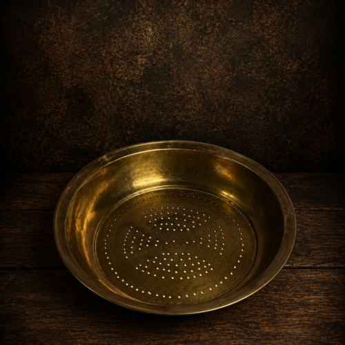 Vintage brass beautiful chalni strainer