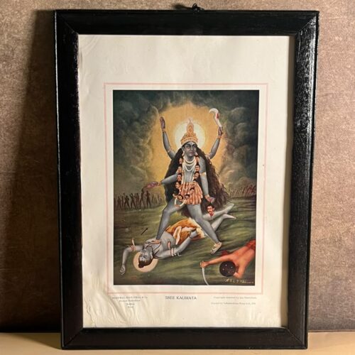 Vintage “Sree Kalimata” Goddess Kali Devotional Print – Nanumal Riayatmal & Co., Sukkur Sind