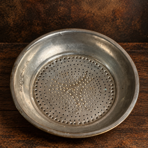 Vintage brass beautiful chalni inside ton coated