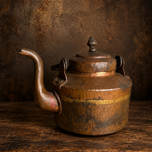 Vintage beautiful copper tea kettle
