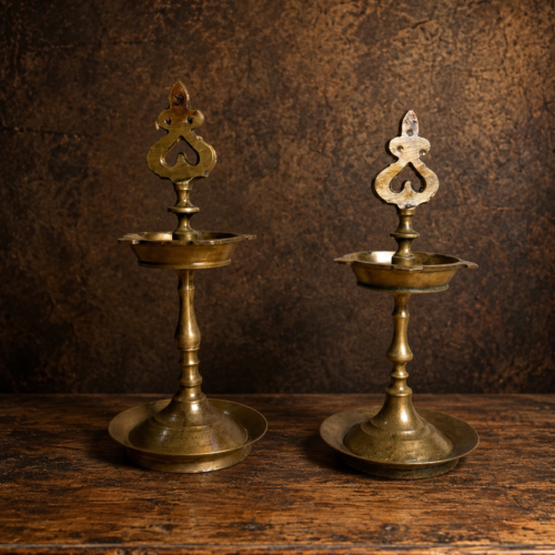 Vintage brass set of 2 pcs beautiful diya