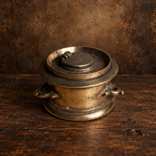 Antique brass beautiful ink well